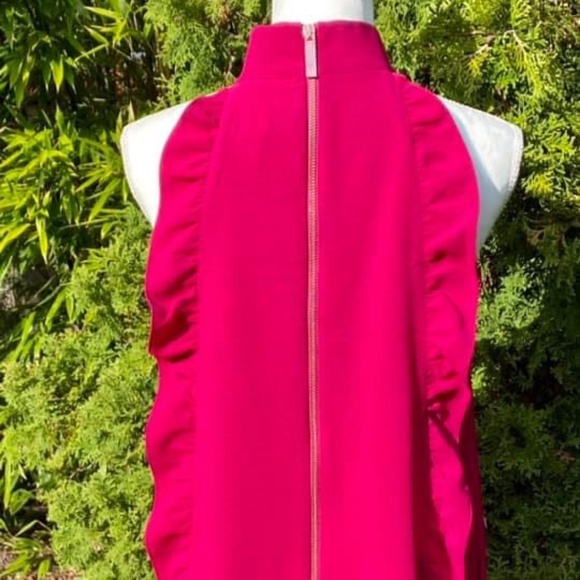 NWT TED BAKER Magenta Pink Cocktail Sleeveless Dress Prom Dress Office Party - Picture 2 of 7